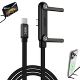 240W USB-C Fast Charging Cable with Phone Stand with Durable Type-C Charger for Android Devices