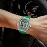 PRECIOUS DUKE Men’s Barrel Quartz Watch – Luminous Business Timepiece with Calendar