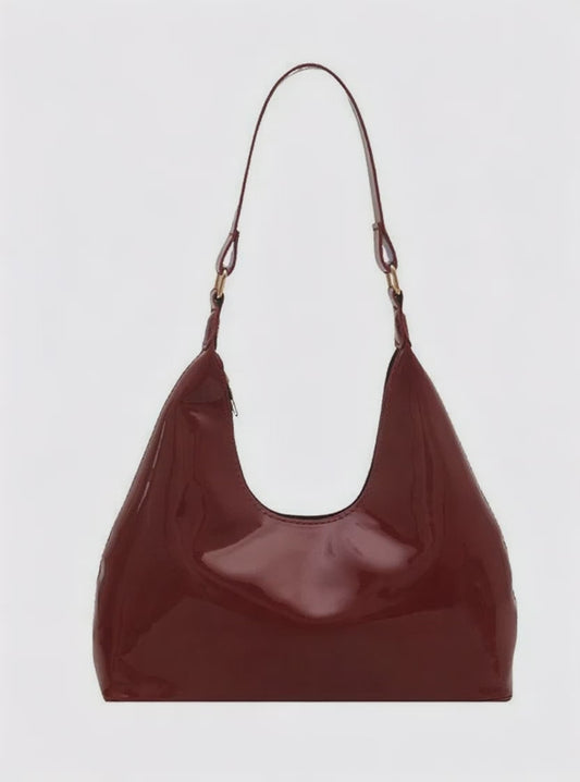 Retro Leather Shoulder Bag – Classic PU Underarm Purse for Women