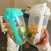 1000ml BPAFree Salad Shaker Cup with Fork  LeakProof Portable Container for Picnic Lunch Breakfast School  Modern Kitchen Gadget and Healthy Meal Prep Tool