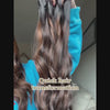 7-Piece Water Wave Hair Extensions – Synthetic Curly Wig Set for Women - 22 inches Long