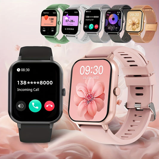 Smartwatch With 183 Full Touch Screen Text  Call Functions 100 Sports Modes Pedometer Calorie Counter Waterproof Compatible With Android  IOS