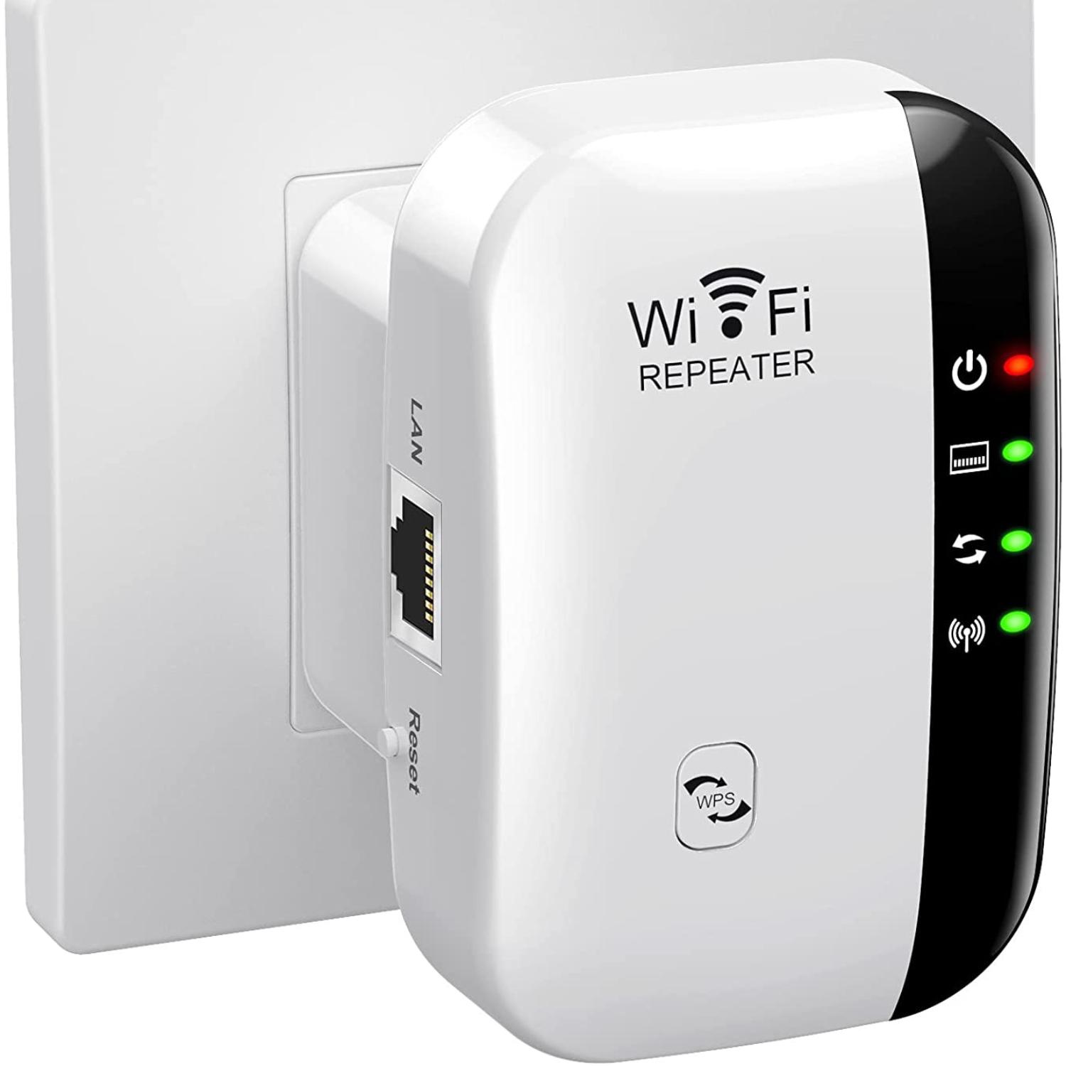 300Mbps Long Range WiFi Signal Booster  Wireless Repeater Access Point for Whole Home Coverage  Easy Setup and Compact Design