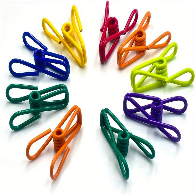 10pcs Food Clip Chip Clips Sandwich Buffet Clip Coated Steel Clips For Sealing Food Packages Baking Tool Cooked Food Clip For Kitchen Camping Picnic BBQ Kitchen Supplies