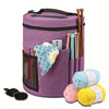 Large Capacity Crochet Tote Bag  Durable Lightweight Yarn Storage with Front Pocket for Knitting Needles Hooks  Organized  Neat