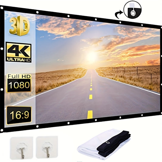 Portable Hd Projection Screen 7284100 Inch  Foldable WrinkleFree For Home Theater  Outdoor Use Portable Projector Screen