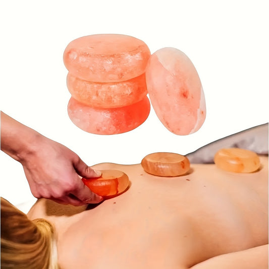 2pcs Himalayan Salt Massage Stone Set  Portable Spa  Home Use FragranceFree BatteryFree Ideal For Full Body Relaxation