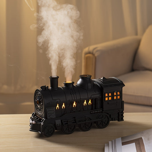 Whimsical TrainShaped Aromatherapy Essential Oil Diffuser  Cool Mist Dual Spray Modes Night Light Remote Control Perfect for Home Office Hotel and Travel