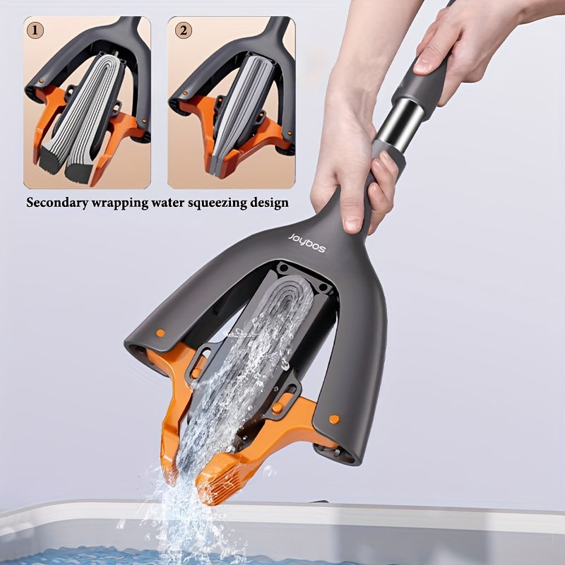 Compact HandFree Wash Mini Sponge Mop with Ergonomic Handle  Super Absorbent Portable Cleaning Tool for Bathroom Kitchen Windows  Ideal for Floors Glass Furniture  No Electricity Required Kitchen MopPortable MopAbsorbent Sponge