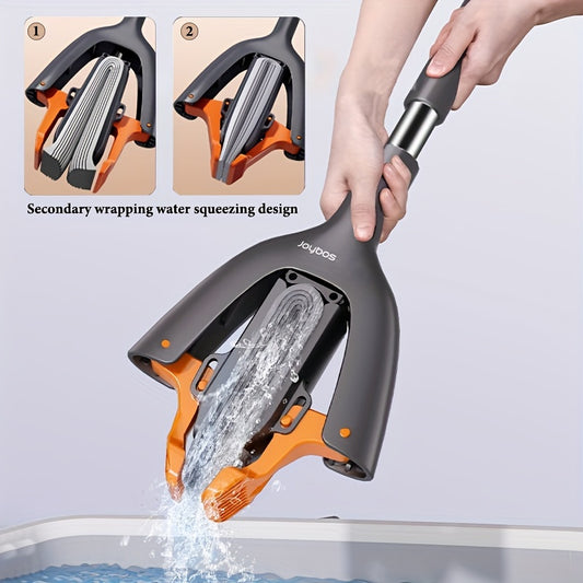 Compact HandFree Wash Mini Sponge Mop with Ergonomic Handle  Super Absorbent Portable Cleaning Tool for Bathroom Kitchen Windows  Ideal for Floors Glass Furniture  No Electricity Required Kitchen MopPortable MopAbsorbent Sponge