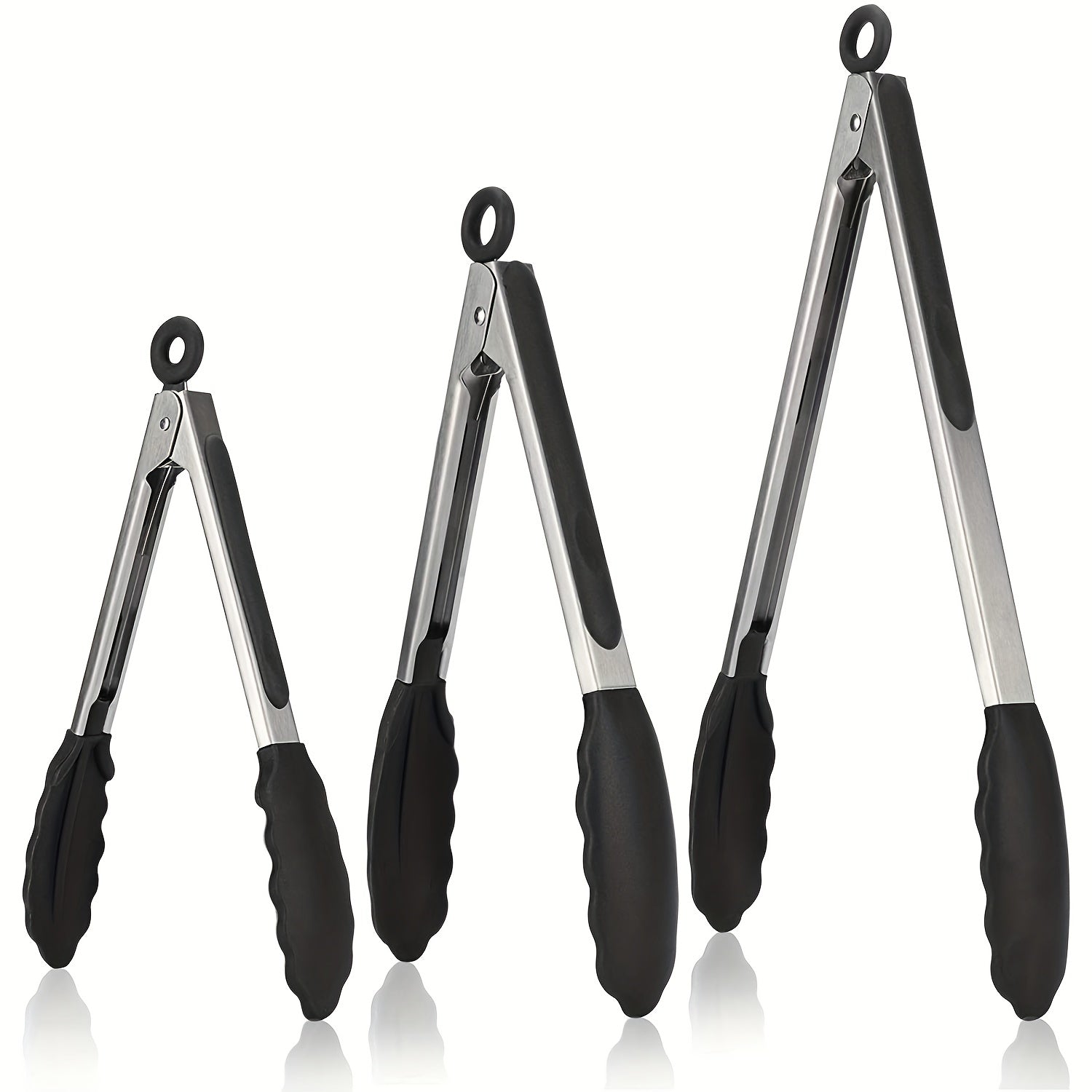 3packs Food Clip Multifunctional Silicone Stainless Steel Food Tongs Antiscalding Barbecue Clip Steak Clip Salad Tongs Grilling Tongs Food Serving Tongs Buffet Tongs 81013in Kitchen Utensils Kitchen Supplies Back To School Supplies