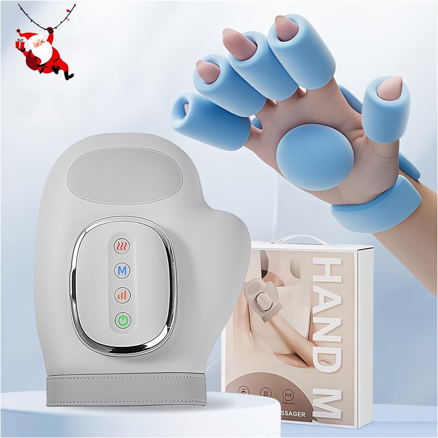 Hand Massager With Heat And Compression 3 Massage 4 Temperatures 5 Compression Models Portable Hand And Wrist Massage With Palm Kneading Rollers Finger Numbness Relief Ideal Gifts For WomenMen