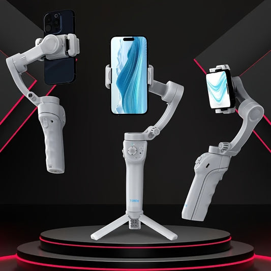 Smartphone Gimbal Stabilizer Smart Gimbal 3 Axis Phone Gimbal Target Tracking Portable  Foldable Auto Tracking Phone Stabilizer Smartphone Gimbal With ActiveTrack Stabilizer For Video Recording Vlogging Stabilizer