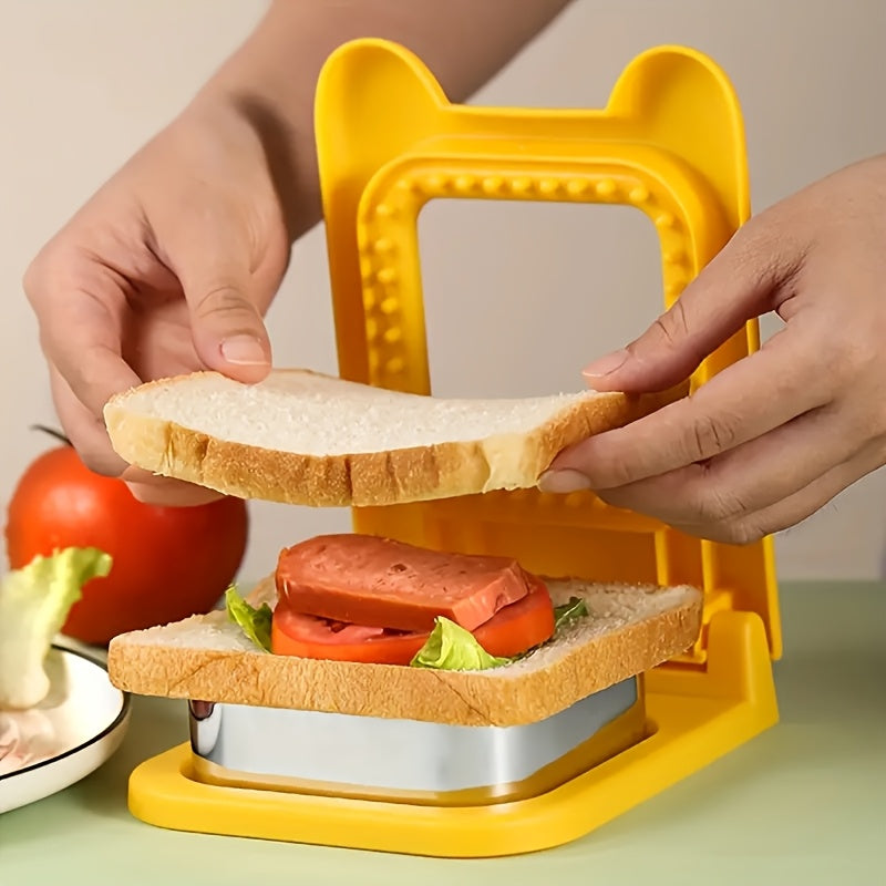 Stainless Steel  Plastic Sandwich Maker  1pc Square Sealing And Cutting Tool Perfect for Making Bread Slices Ideal for Graduation And Independence Day Celebrations
