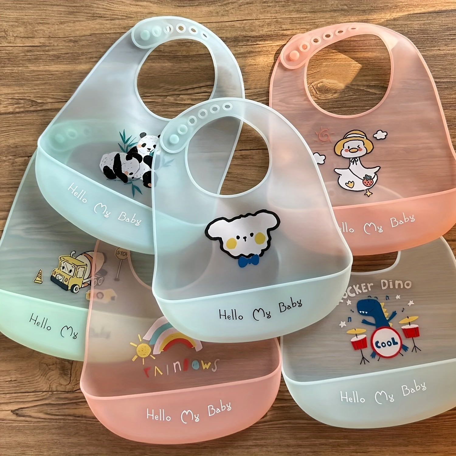 SuperSoft UltraThin Silicone Baby Bibs  Highly Durable Leakproof Waterproof for MessFree Meals