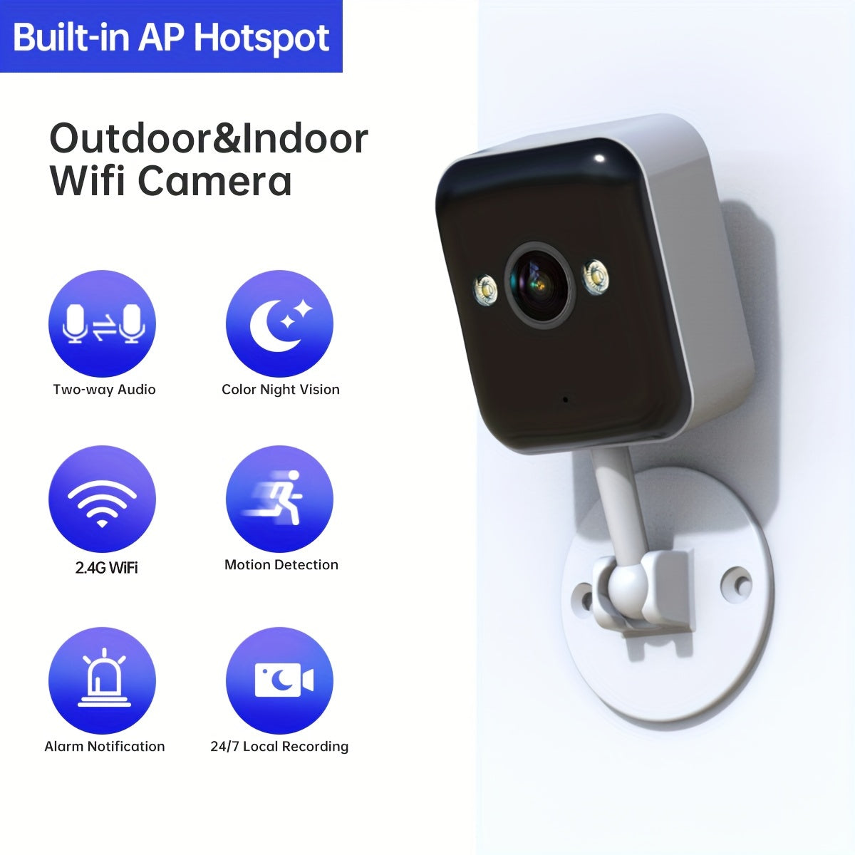 1080P Full HD Wireless Surveillance Camera Pro  CrystalClear Video TwoWay Voice Call Motion Detection Builtin AP Hotspot No Internet Required Perfect for Monitoring Children Elderly and Pets Safety Day and Night Indoors and Outdoors