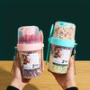 2in1 Portable Salad Cup Container Set with Dressing Holder and Fork  BPAFree Plastic Hand Wash Lightweight Rectangular Water Bottle Set for Yogurt Cereal Overnight Oats Snacks Pack of 1