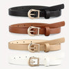 Timeless 4Piece Womens Belt Set with Golden Buckles  Versatile Classic Solid Color Perfect for Casual to Formal Wear