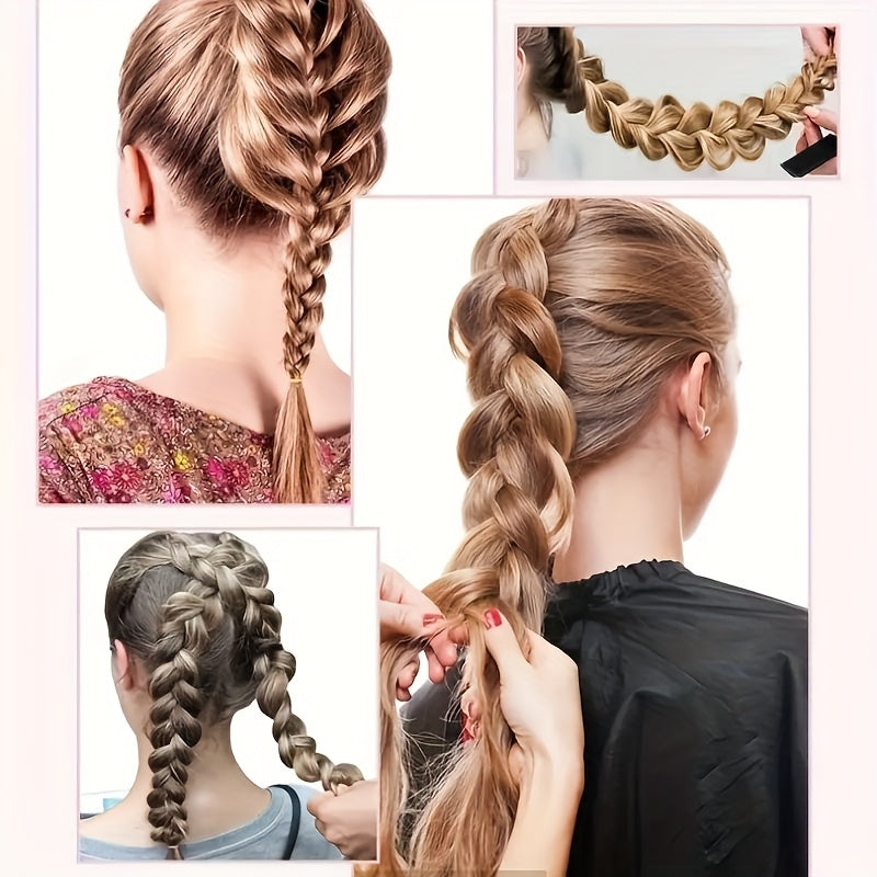 6pcs Easy Magic hair and styling accessories set fishbone braid tool setcreate multifunctional elegant ponytail beauty lovers perfect hair set