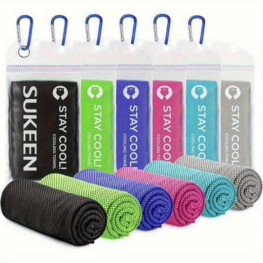 6Pack Cooling Towels 40x12  Soft Breathable QuickChill for Neck  Head  Perfect for Yoga Golf Gym Camping Running  Outdoor Activities  White Black Green Blue Pink Turquoise Yoga Accessories  Sleek Pouch Packaging  Quickdry Towels