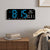 1pc 9 LED Wall Clock with Temperature Date Dual Alarm AutoDimming  Manual Brightness  Ideal for Home  Office No Battery Required