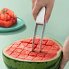 1pc Quick and Safe Watermelon Cutter  Stainless Steel Cube Cutter for Fruit Salad and Melon  Kitchen Gadget and Accessory for Easy Slicing and Cutting