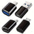 4pcs USBC adapter USB 30 OTG Micro USB to USBC stylish ferrous metal surface  Compatible with MacBook Pro Samsung Galaxy smartphones laptops PCs etc USB adapter