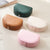 Small Oval Suede Jewelry Box  Vintage Multipurpose Storage Case with Cufflink Compartments Fabric Lining and Buckle Closure  Perfect for Travel and Home Use