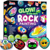 GlowinTheDark Rock Painting Kit for Kids Ages 612  NonToxic Art Supplies with Gemstone Stickers  Creative Crafts Gift Outdoor Activity Toys for Boys Girls Birthday Party Favors
