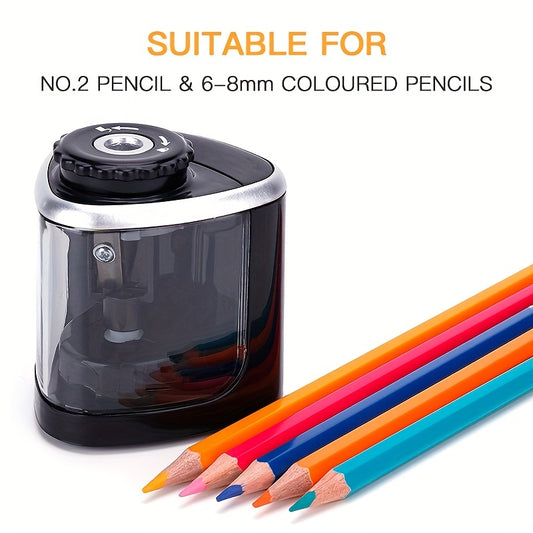 1pc Fast Sharpening Electric Pencil SharpenerPortable  Safe DesignEfficient for 68mm PencilsPerfect for Students  Office