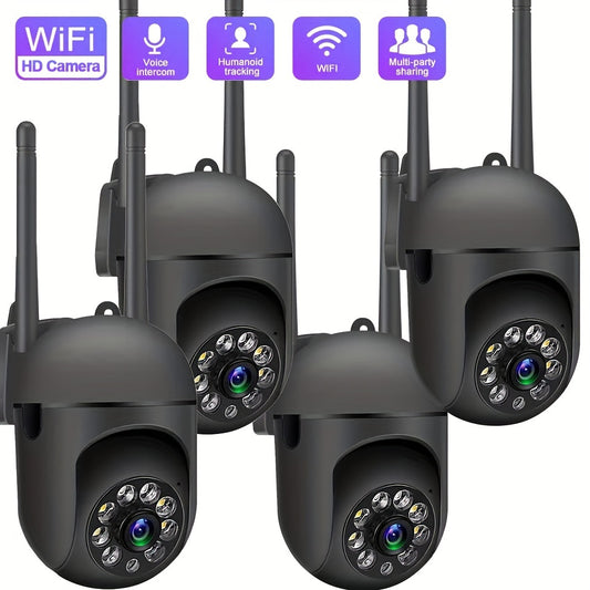 HD WIFI Surveillance Camera Indoor And Outdoor Long Range HD Night Vision Camera 355 Degree Intercom Home Security Camera 24G Home Security System AI Mobile Detection TwoWay Audio Color Night Vision Home Surveillance Security System