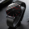 2022 Minimalist Mens Fashion Ultra Thin Watches Simple Men Business Stainless Steel Mesh Belt Quartz Watch