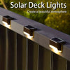 4 Packs Outdoor Solar Powered Warm LED Deck Lights  Waterproof AutoOn EnergyEfficient LongLasting EasyInstall  For Stairs Fence Garden Balcony Yard Patio Pathway and Outdoor Decorations