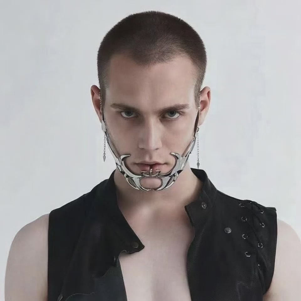Cyberpunk Jaw Armor Alloy Mask – Punk Accessory