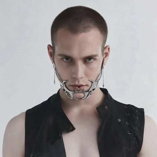 Cyberpunk Jaw Armor Alloy Mask – Punk Accessory