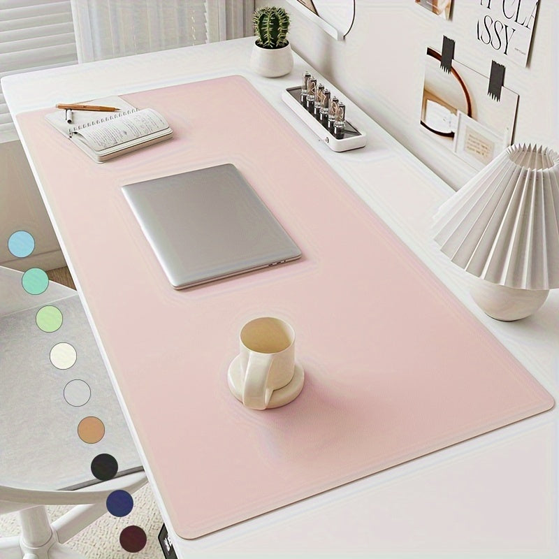 Premium Desk Mat  Durable PU Leather NonSlip Waterproof StainResistant Simple Design  Perfect for Office Study LargeMediumSmall Sizes