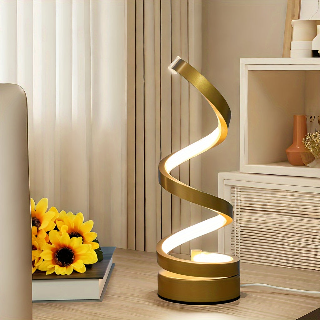 1pc The Original Spiral Lamp Is Suitable For Office Bedroom Living Room Friends Give Gifts USB Connection Is Easy To Use