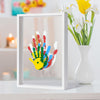 Family Handprint Set  DIY Crafts Souvenir White Wooden Picture Frame  Family Gifts  Gifts For New Parents Fun Mom Gifts Including Family Gifts In 6 Colors