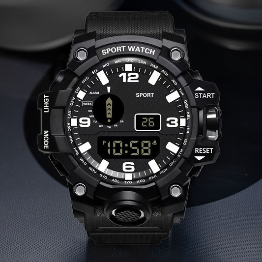 Students Trendy And Cool Luminous Electronic Watches With Date Stopwatch Functions
