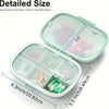 1PC 8Compartment Sealed Pill Organizer  Airtight MoistureProof Storage  Portable  Divided for Travel Medication