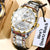 1pc Stainless Steel Strap Mens Roman Numerals Dial Rhinestones Luminous Multifunctional Watch Ideal For Birthday Holiday Gifts