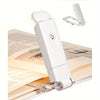 Rechargeable Bookmark Light  LongLasting Adjustable Brightness EyeProtection LED ClipOn Light for Reading in Bed Car and More  Soft Warm White Compact Design in White Finish