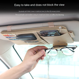 PU Leather Car Sun Visor Organizer – Card and Glasses Holder