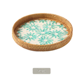 Handmade Rattan Shell Tray - Multi-Functional Fruit & Snack Storage