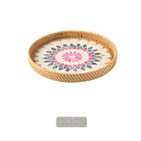 Handmade Rattan Shell Tray - Multi-Functional Fruit & Snack Storage