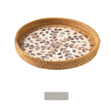 Handmade Rattan Shell Tray - Multi-Functional Fruit & Snack Storage