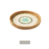 Handmade Rattan Shell Tray - Multi-Functional Fruit & Snack Storage