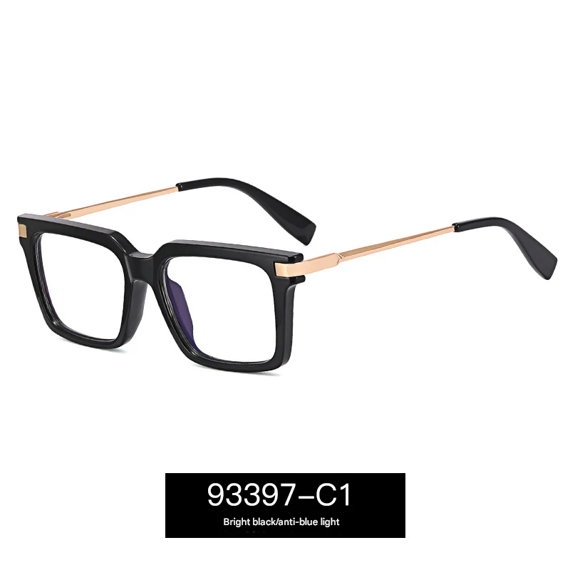 Men’s Retro Full Frame Blue Light Blocking Glasses – Metal Eyewear With Myopia-Ready