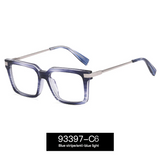 Men’s Retro Full Frame Blue Light Blocking Glasses – Metal Eyewear With Myopia-Ready