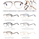 Men’s Square Anti-Blue Light Glasses – Business Style Full Frame Eyewear
